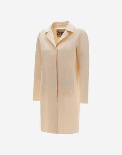 Herno Coat In First-act Pef In Neutral