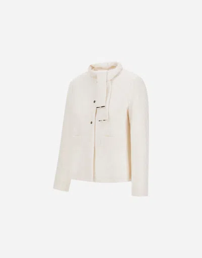 Herno Cotton Polyester Polyamide Jacket In White