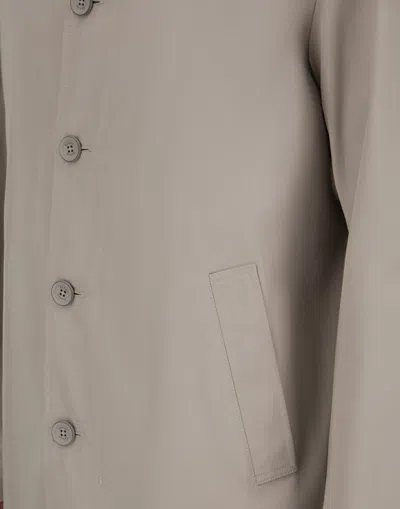 Herno Welt-pockets Button Coat In Neutral