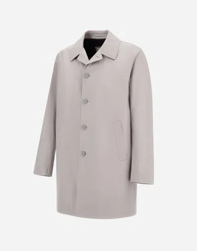 Herno Welt-pockets Button Coat In Neutral