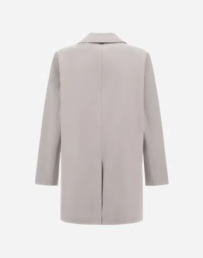 Herno Welt-pockets Button Coat In Neutral