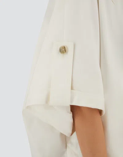 Herno Double Breasted Coat In White