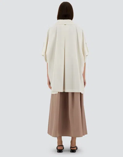 Herno Double Breasted Coat In White