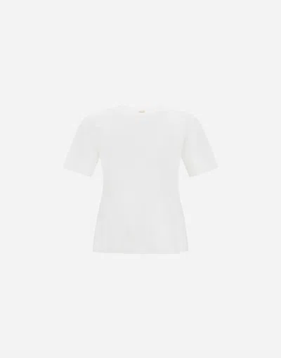 Herno T-shirt In Fresh Stretch Viscose In White