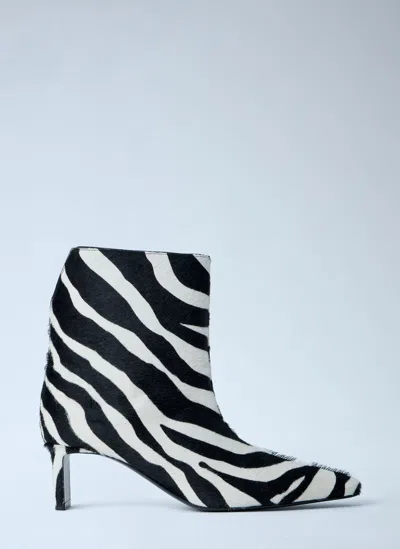 Khaite Ona Zebra-print Calf Hair Ankle Boots In Multi
