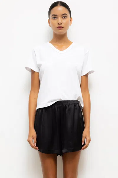 Leset Margo V Neck Tee In White