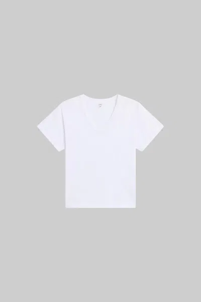 Leset Margo V Neck Tee In White
