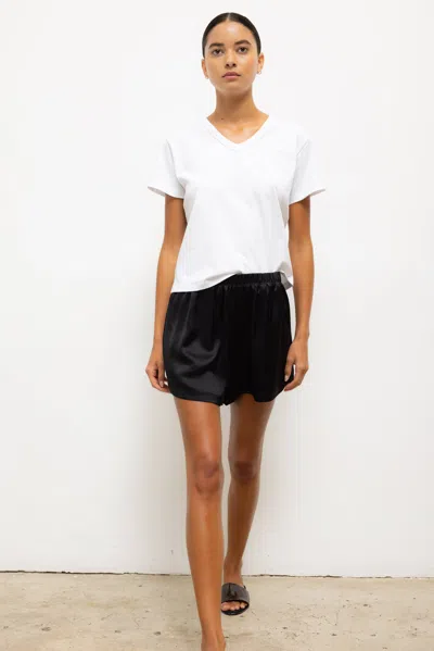 Leset Margo V Neck Tee In White
