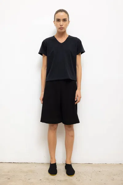 Leset Margo V Neck Tee In Black