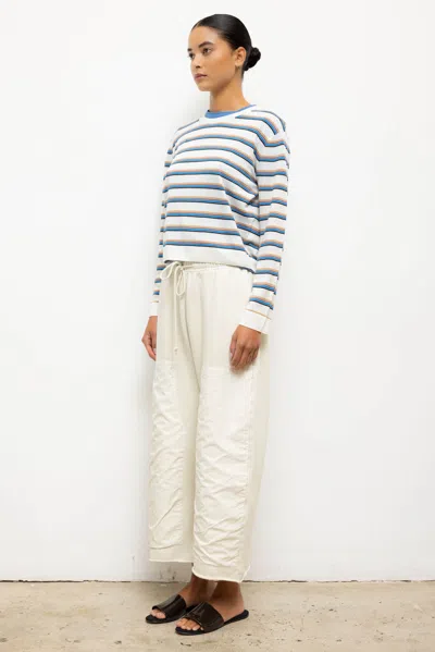 Leset James Stripe Merino Wool Crewneck Sweater In Multi