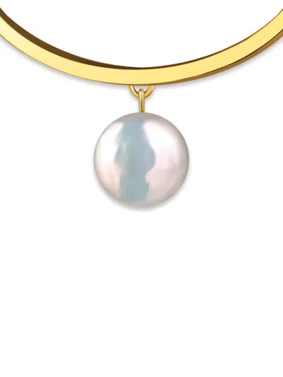 珍珠吊饰开口式手镯