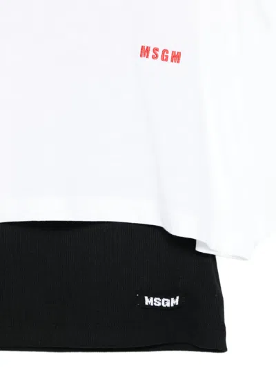 Msgm Layered T-shirt In Multi
