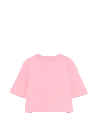 Msgm Logo T-shirt In Pink