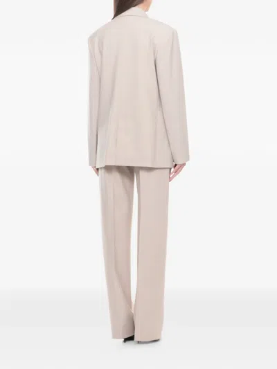 Antonelli Double-breasted Wool Jacket In Neutral