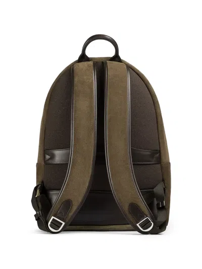 Doucal's Suede Backpack In Green