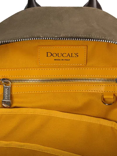 Doucal's Suede Backpack In Green