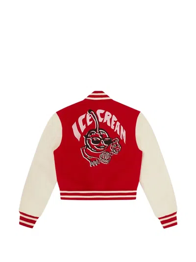 Icecream Striped Appliquéd Jacket In Multi