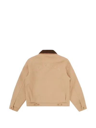 APPLIQUED CORDUROY-COLLAR JACKET