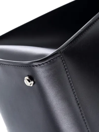 Pre-owned Givenchy Horizon Satchel Leather Small Tote Bag In Black