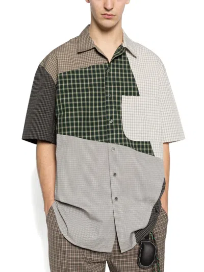 PACHECKED-PATTERN SHIRT