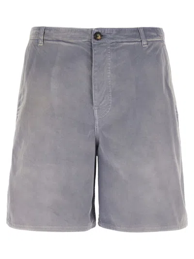Prada Grey Cotton Shorts In Grey