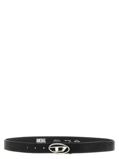 Diesel Black B-1dr-layer Belt In Animal Print
