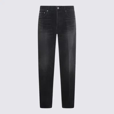 Celine Max Black Wash Denim Jeans In Black