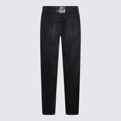 Celine Max Black Wash Denim Jeans In Black