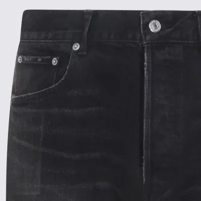 Celine Max Black Wash Denim Jeans In Black