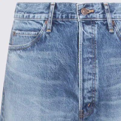 Celine Vivienne Glass Denim Jeans In Blue