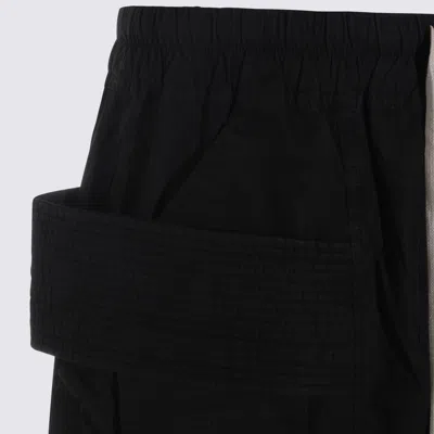 Drkshdw Black Cotton Creatch Wide Drawstring Cargo Pants In Black