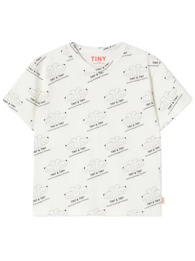 Tinycottons T-shirt Tiny & Tiny In White