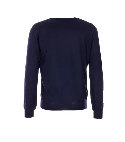 Brunello Cucinelli Men Cashmere And Silk Light Sweater In Blue