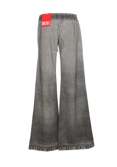 Diesel D-ainty Distressed Elasticated-waist Jeans In Gray