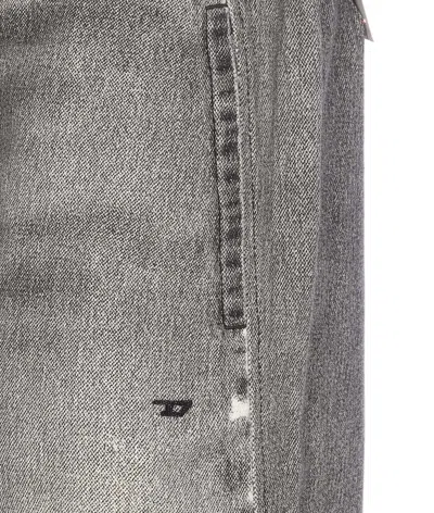 Diesel D-ainty Distressed Elasticated-waist Jeans In Gray