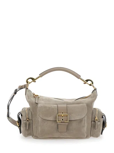Chloé Camera Bag Grey Handbag With Adjustable And Removable Shoulder Strap In Suede Woman In Gray