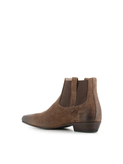 Pantanetti Pull-on Leather Boots In Brown