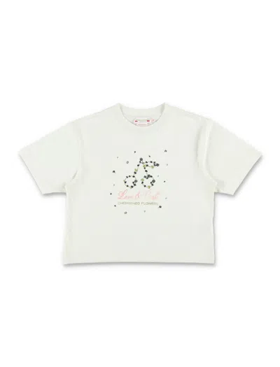 Bonpoint Tee Crop Cherry In White