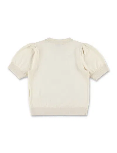 Bonpoint Leola Sequined Wool And Cotton Sweater In Neutral