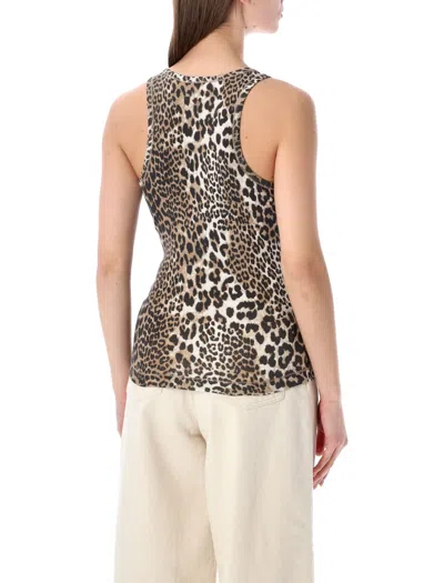 Ganni Jimmy Choo Romy 85 Champagne Coarse Glitter Fabric Pumps In Animal Print