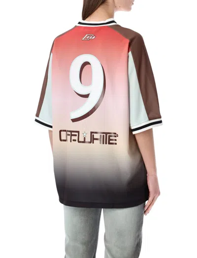 Off-white Soccer Raglan T-shirt Gradient Graphic In Multi