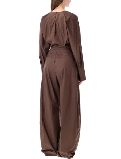 The Latest Popeline Drew Jumpsuit In Brown