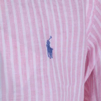 Polo Ralph Lauren Shirts 5137b Pink White In Pink
