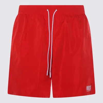 Diesel Logo-detail Swim Shorts In Red