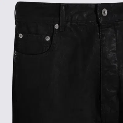 Drkshdw Black Cotton Geth Jeans In Black