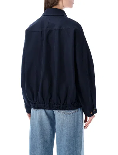 Polo Ralph Lauren Blue Denim Jacket With Embroidered Logo On The Front In Blue