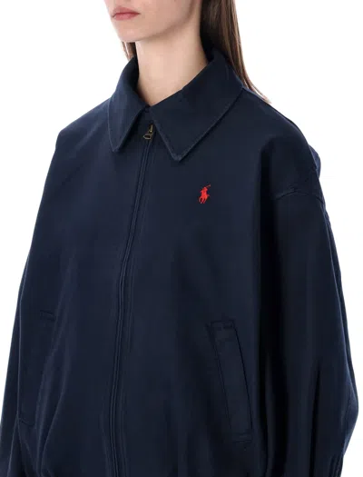 Polo Ralph Lauren Blue Denim Jacket With Embroidered Logo On The Front In Blue