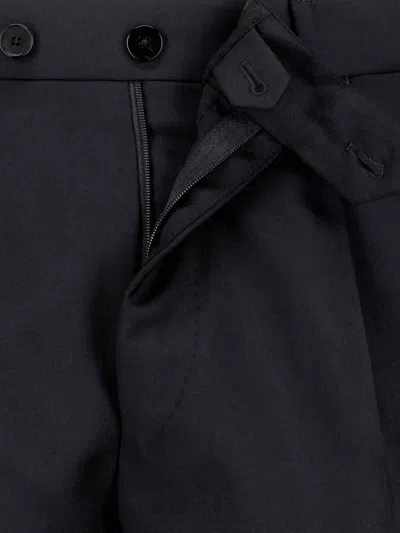 Caruso Double-breasted Suit In Black