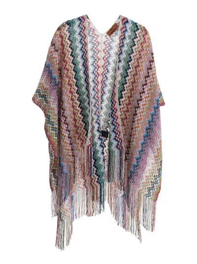 Missoni Fringed Cape In Multi