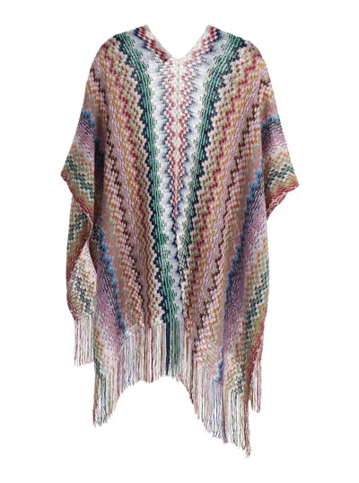 Missoni Fringed Cape In Multi